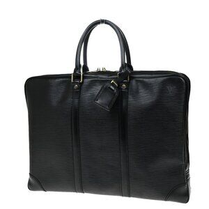 LOUIS VUITTON Porte Documents Voyage Briefcase Hand Bag Epi Black M54472 65ED729